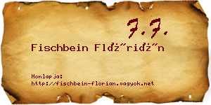 Fischbein Flórián névjegykártya
